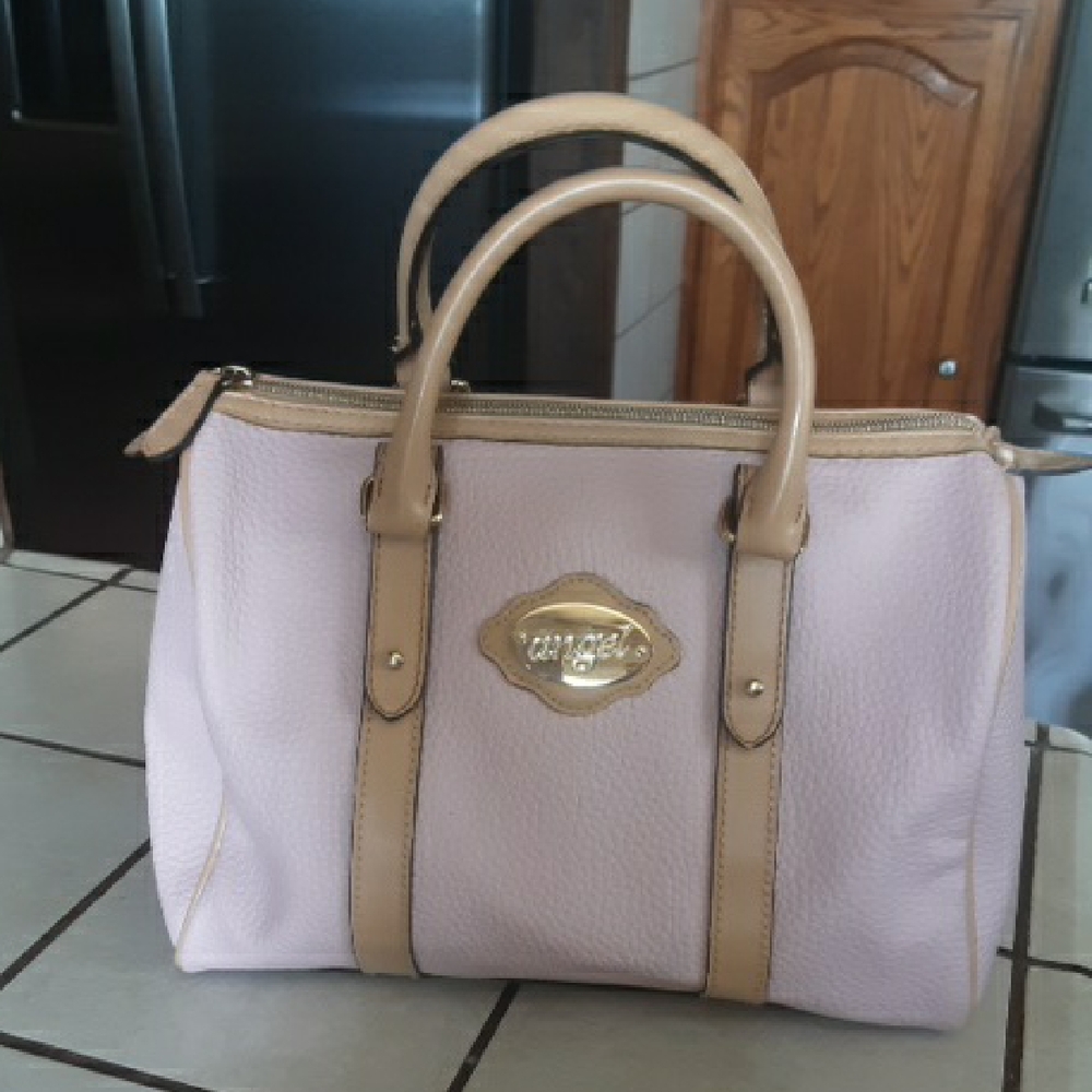 Angel Pink and Tan Women's Satchel